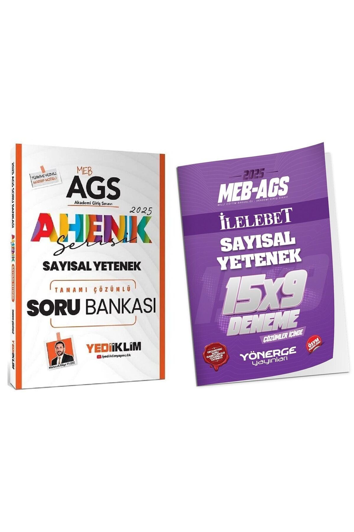 Anka Yayınları Yediiklim + Yönerge 2025 MEB-AGS Sayısal Yetenek Soru Bankası + 9 Deneme 2 li Set Ahenk Serisi