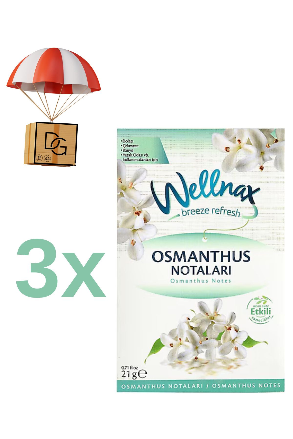 DETAY GLOBAL KURUMSAL 3 Adet Wellnax Dolap Çekmece Kesesi (Osmanthus)