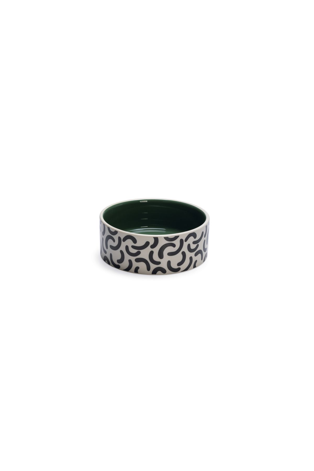 Beeztees Köpek Mama Su Kabı, Seramik, Yeşil Beyaz, 16cm, 800ml