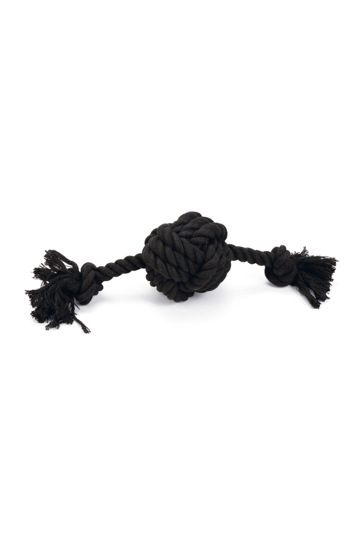 Beeztees Köpek Oyuncağı, Diş İpinden Top ve İpi, Siyah, 34x10x9cm, 255gr
