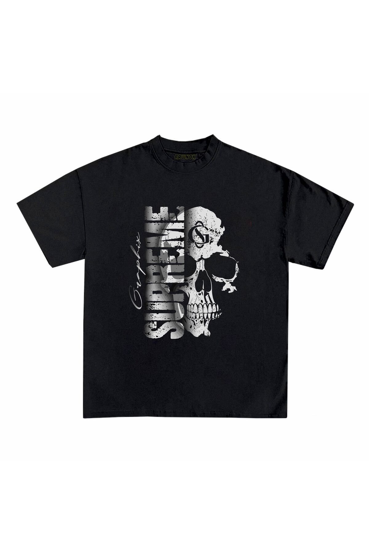 RawNox Unisex Bol Kalıp RawNox Özel Koleksiyon Graplix Tshirt