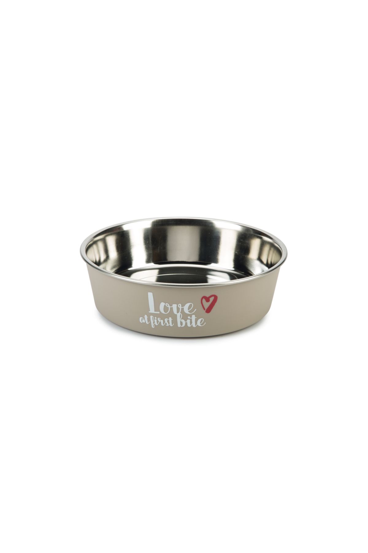 Beeztees Köpek Mama Su Kabı, Paslanmaz Çelik, Gri, 21cm, 1500ml
