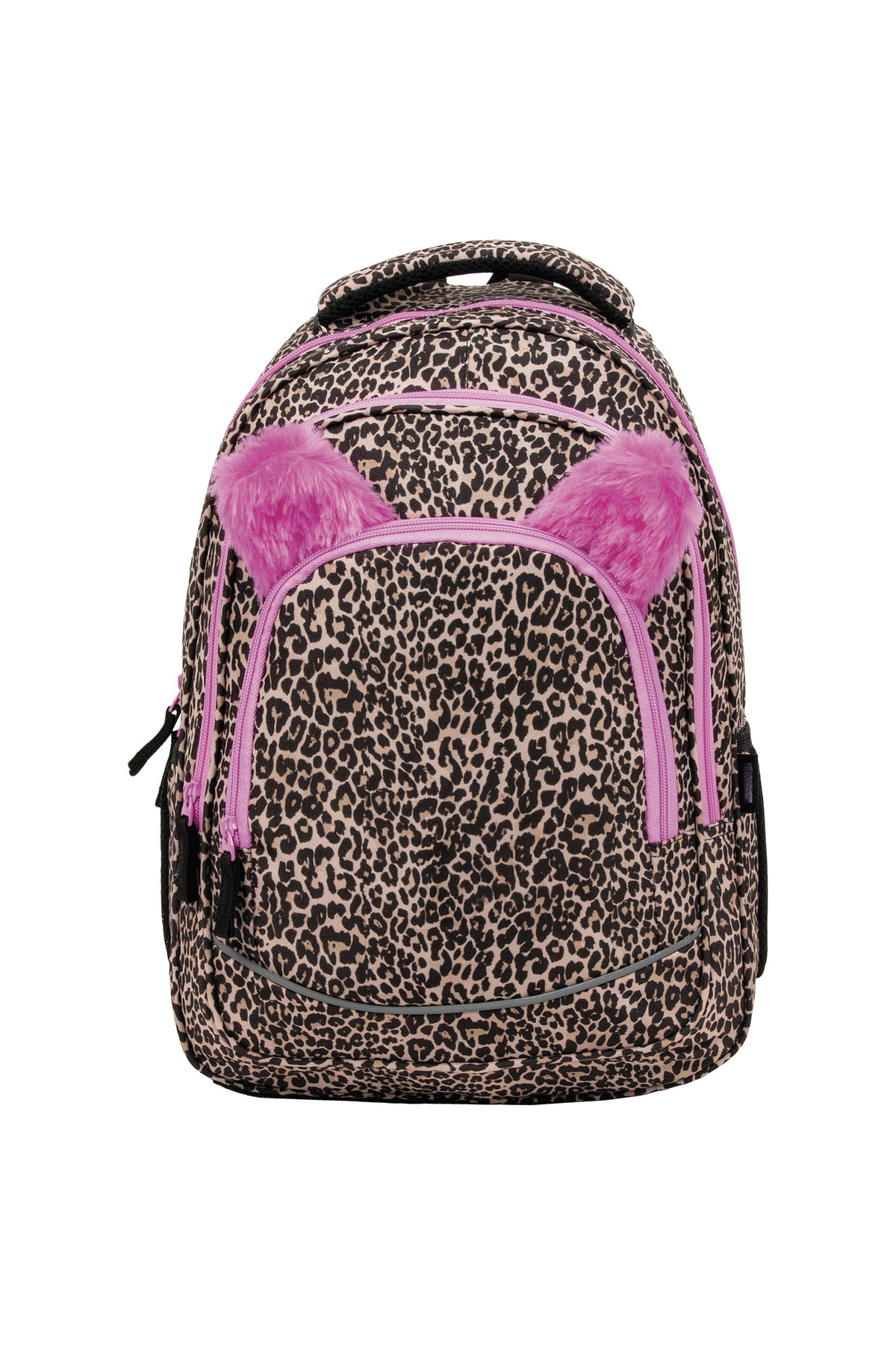 zola-Ghiozdan ergonomic, usor, 3 compartimente, reflectorizant, 3D ghepard, 42x30x20 cm 6