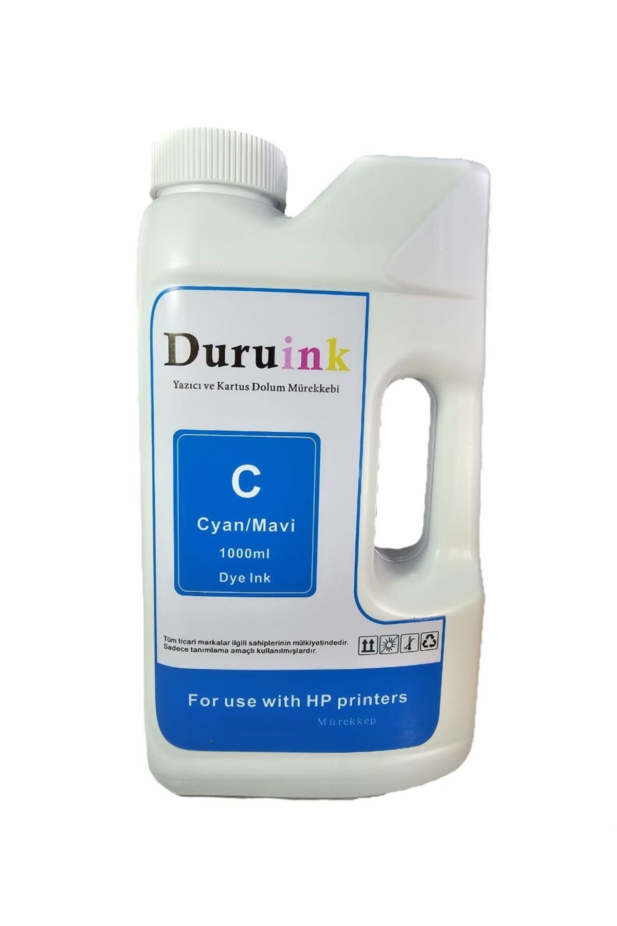 Duruink HP YAZICILAR İÇİN UYUMLU MAVİ/CYAN MÜREKKEP 1 LTX20 AD. 1 KOLİ