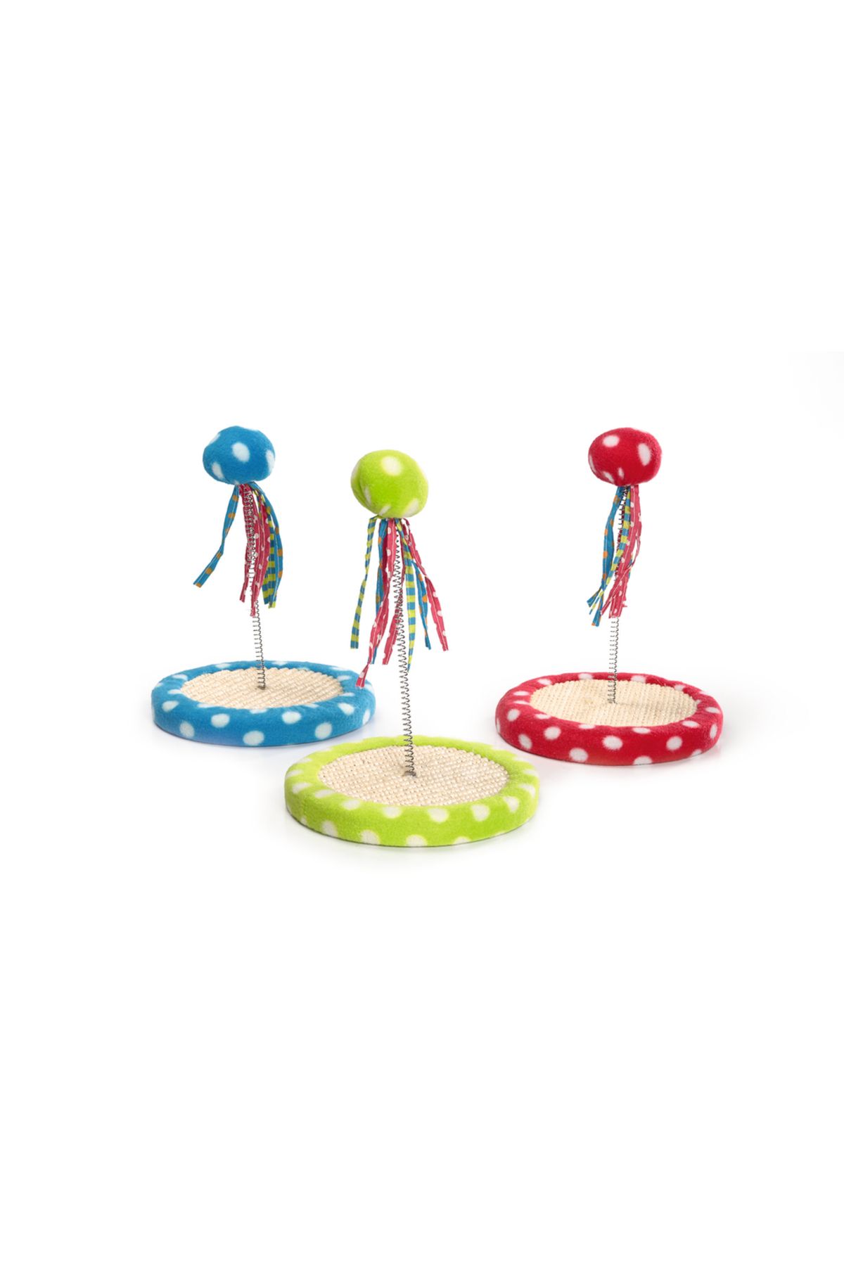 Beeztees Kedi Oyuncağı, Yaylanabilir Kuyruklu Peluş Top, Çeşitli Renklerde, 18,5x18,5x26cm
