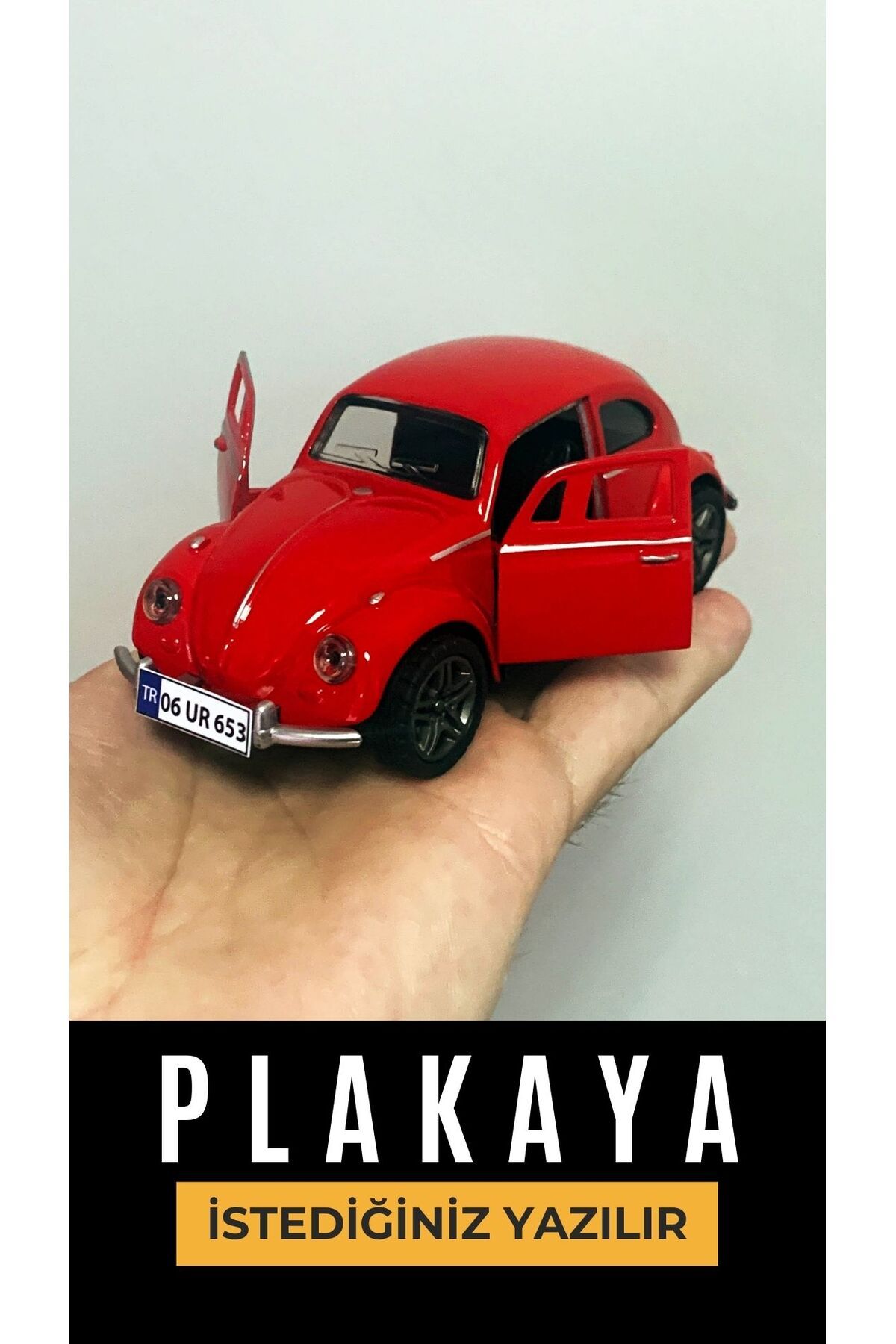 vosvos sepeti Kırmızı Vosvos Kişiye Özel Plakalı Özel Seri