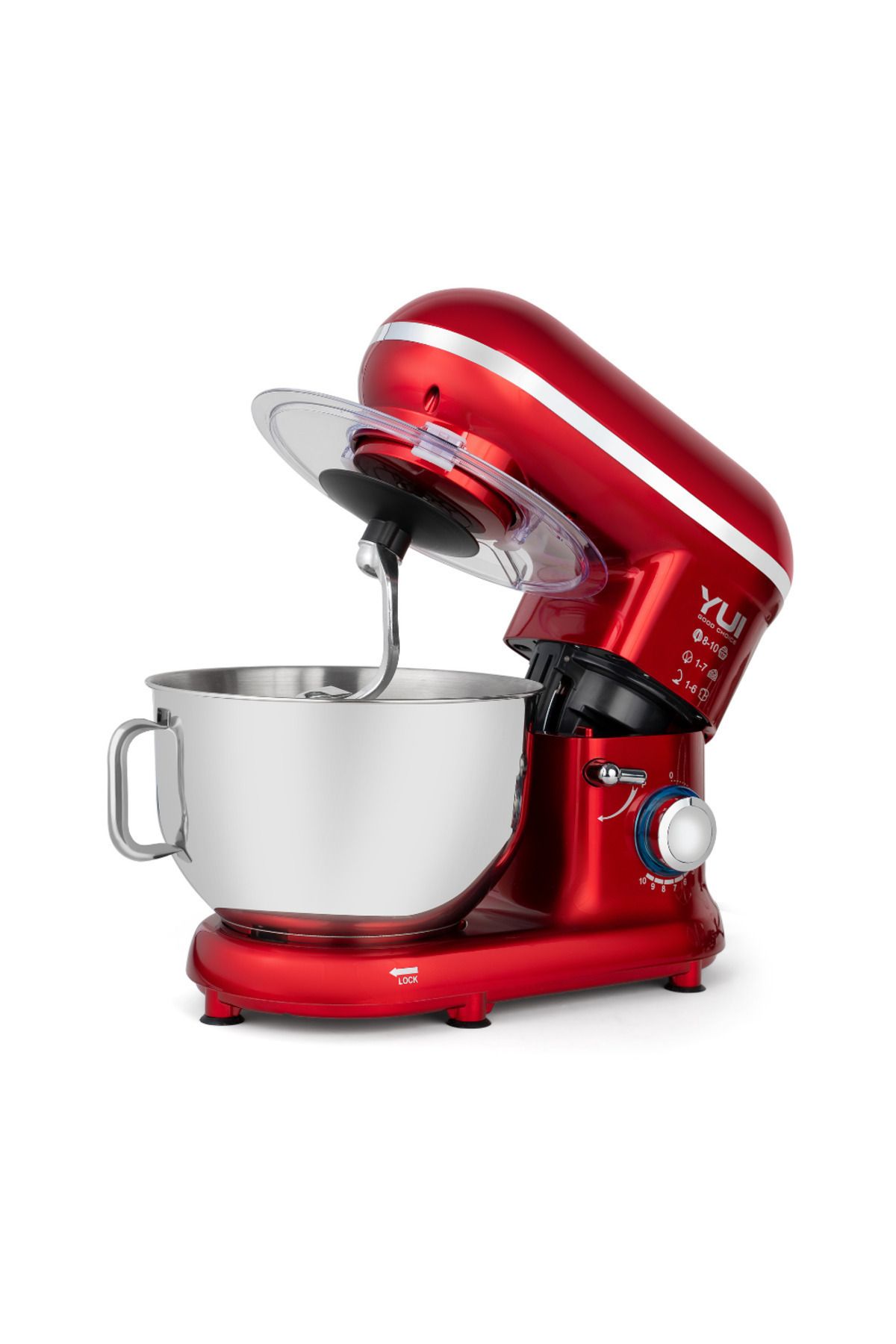 Yui-Easy Chef M108 Dough Kneading Machine - Red Stand Mixer 4