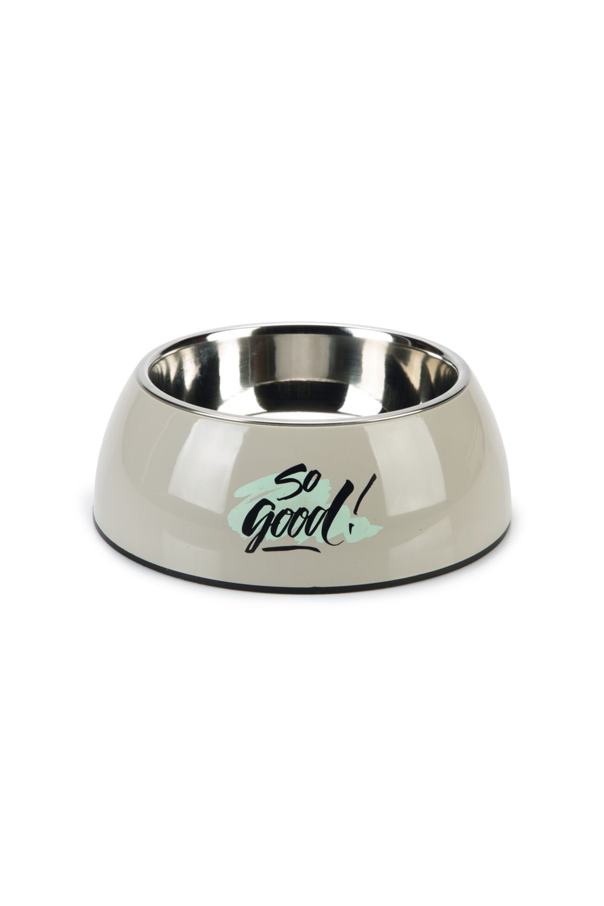 Beeztees Köpek Mama Su Kabı, Paslanmaz Çelik, Gri, 22cm, 700ml