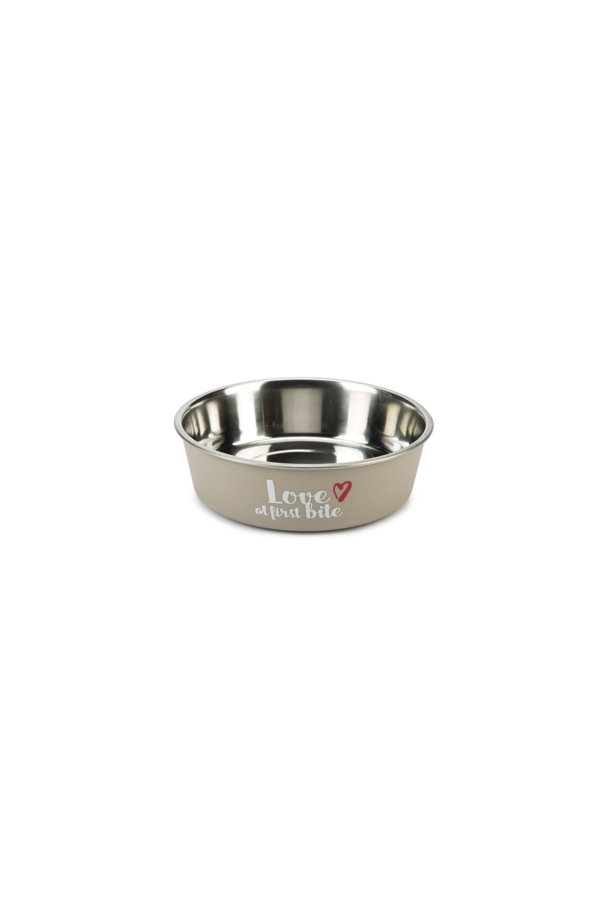 Beeztees Köpek Mama Su Kabı, Paslanmaz Çelik, Gri, 14cm, 450ml