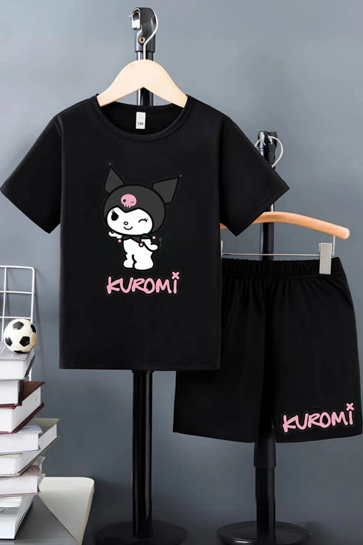 DESCARTES Kuromi Baskılı Alt Üst T-Shirt Şort Takım