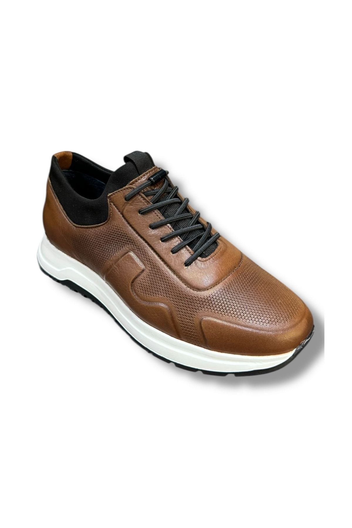 İdeal Voyager 5333-Y Erkek Lastikli Hakiki Deri Casual Spor Sneaker Ayakkabı