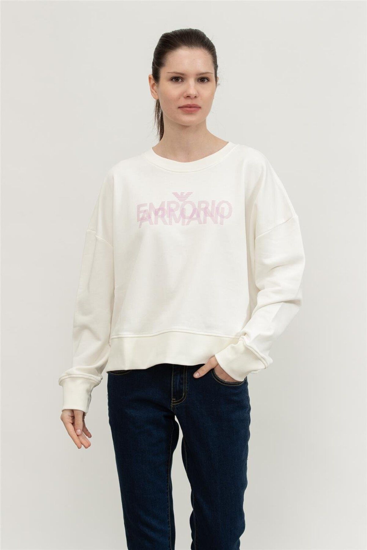 Emporio Armani Kadın Bisiklet Yaka T-Shirt