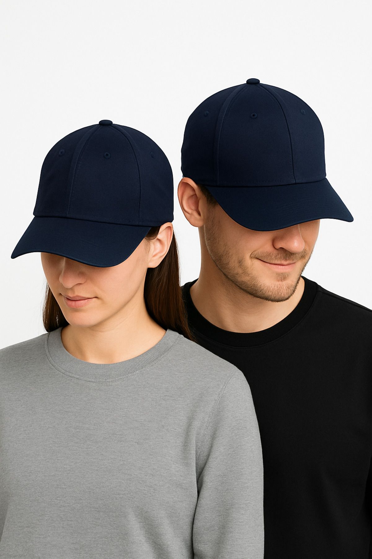 SFCOLLECTION Unisex Pamuklu Spor Şapka – Düz Renk Yazlık Ayarlanabilir Kep 2’li Set (Kadın & Erkek)