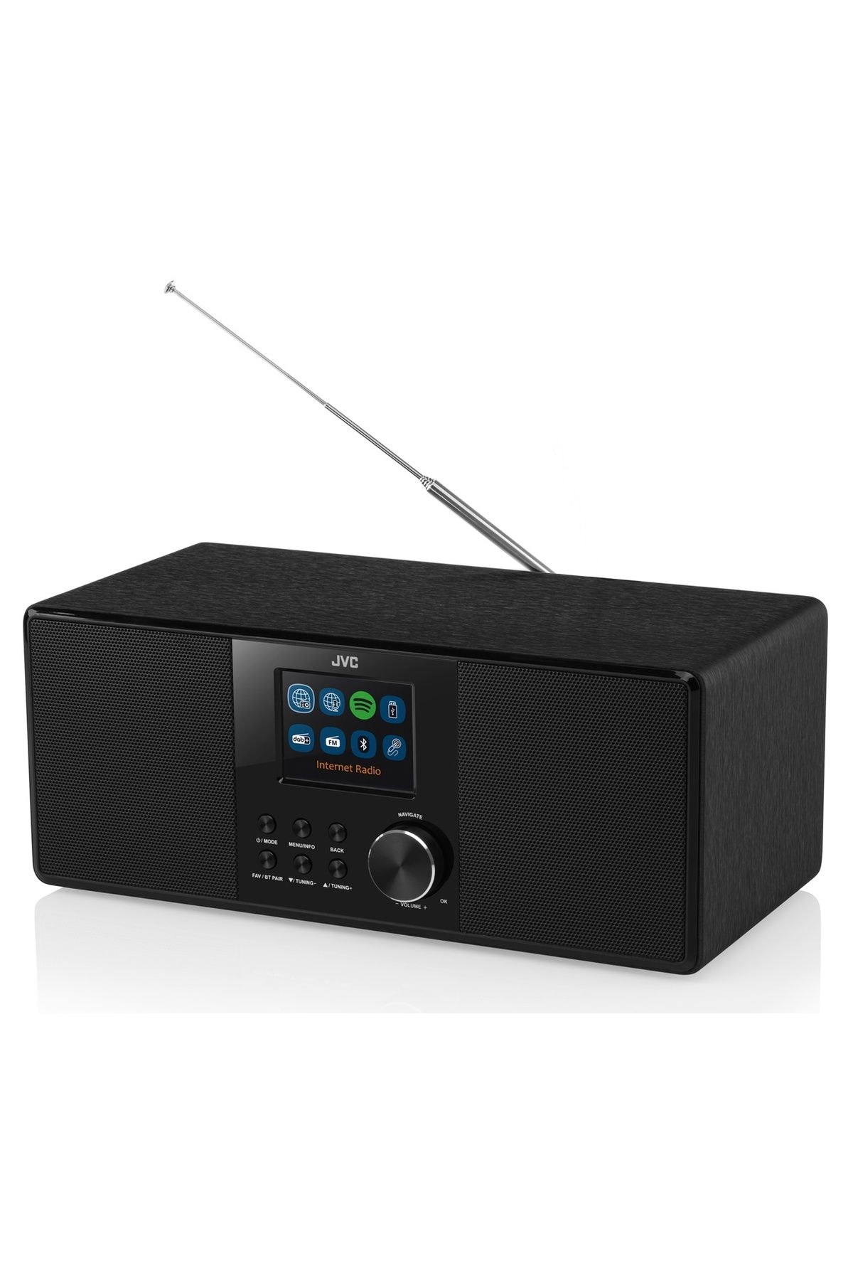 JVC-Internet Radio Ra-e981b, 10w Rms, Tuner Dab /fm, Bluetooth, Lcd 2.8", Wifi, Spotifiy Connect 2
