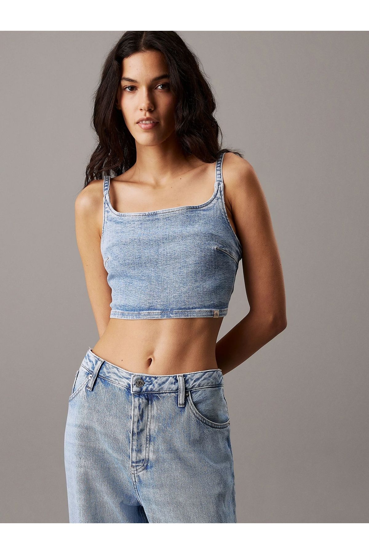 CK Jeans Kadın Denim Bralette Top J20j225515-1aa