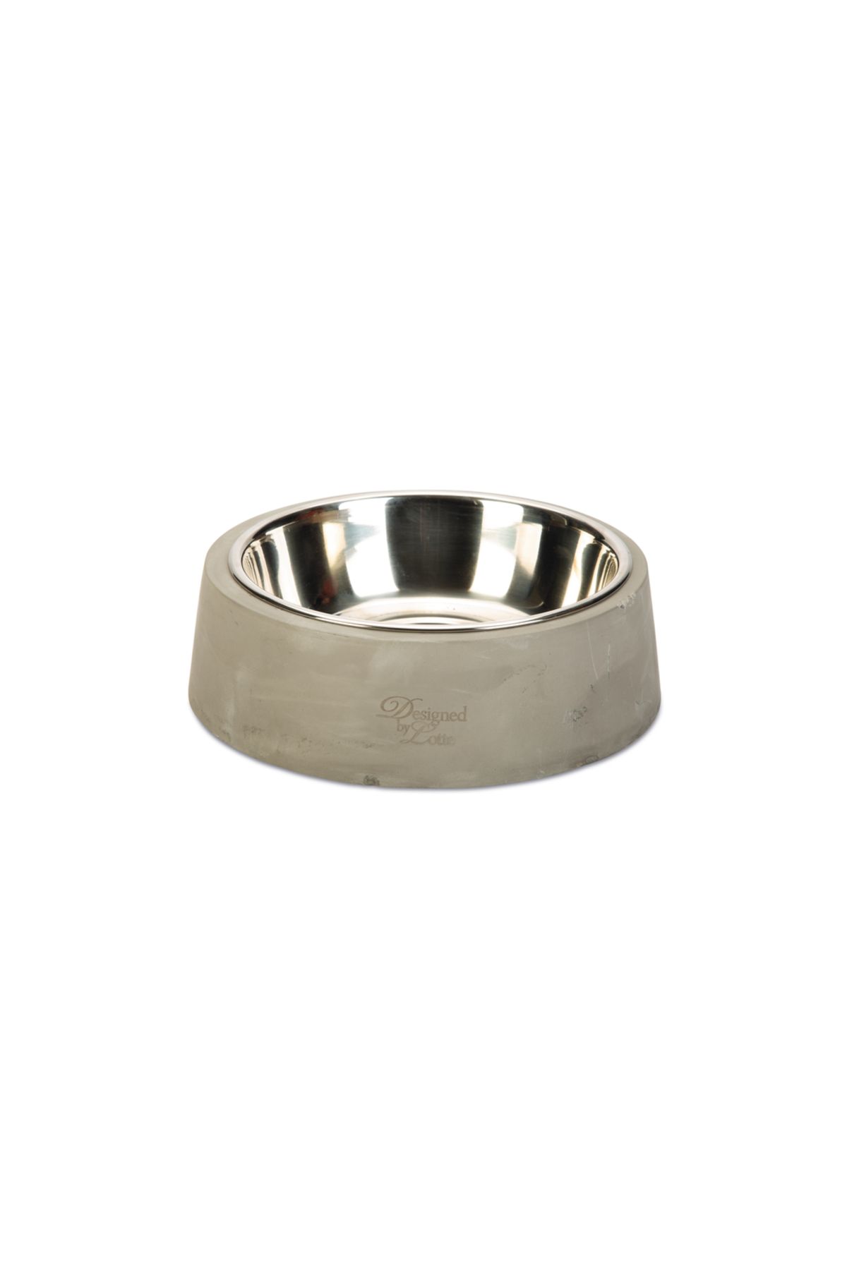 Beeztees DBL Köpek Mama Su Kabı, Dışı Beton, Paslanmaz Çelik, 20cm, 700ml