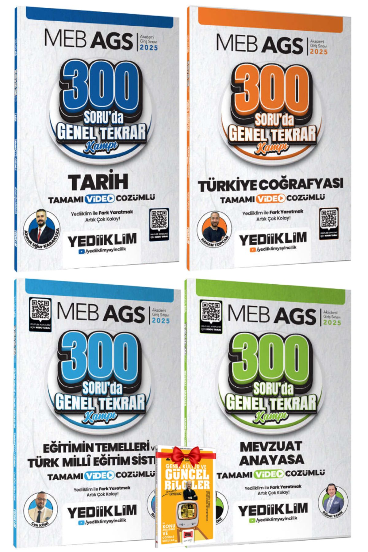 Yediiklim Yayınları 2025 Yediiklim MEB AGS Tarih Genel Tekrar+Türkiye Coğrafyası Genel Tekrar+Eğitim+Anayasa Genel Tekra