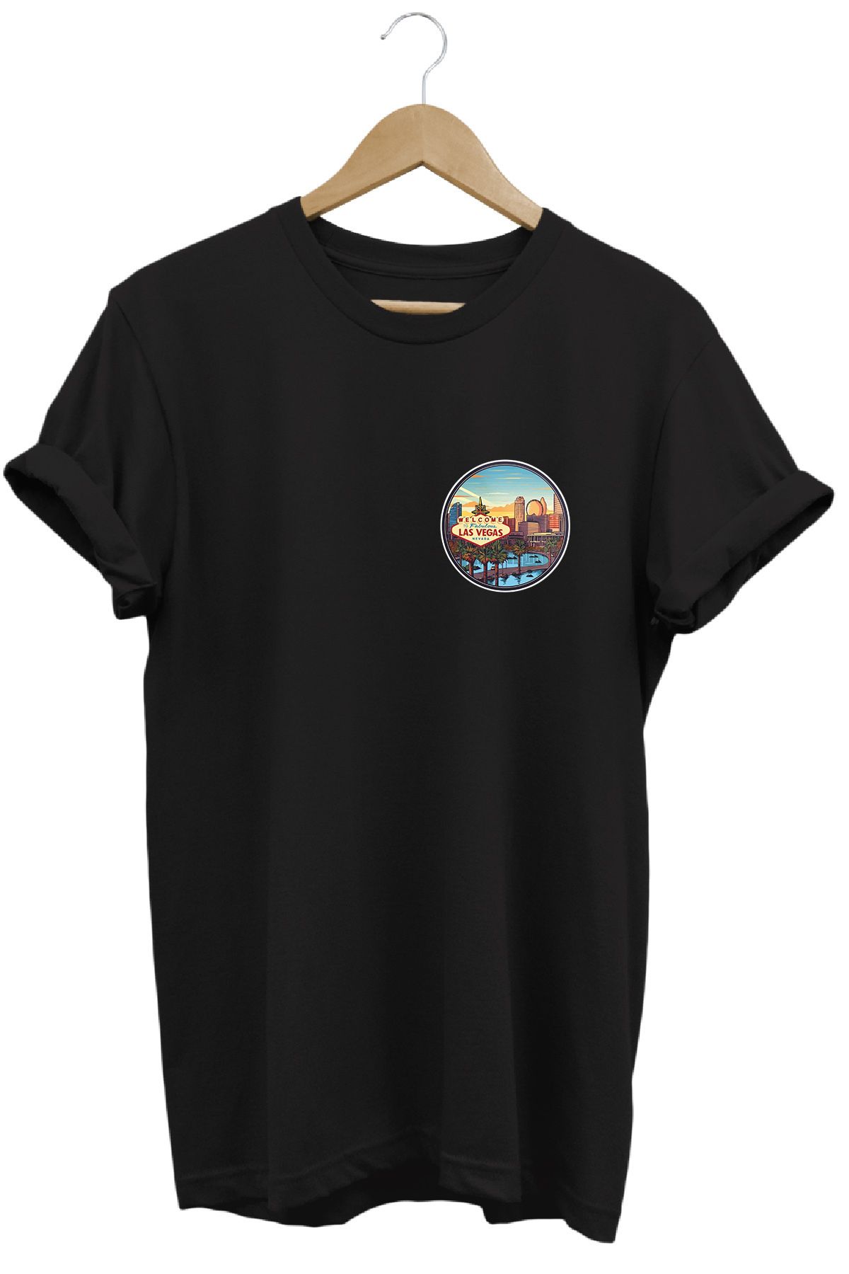 remonz Şehirler Serisi Miami Baskılı %100 Pamuk Regular Fit Bisiklet Yaka T-shirt