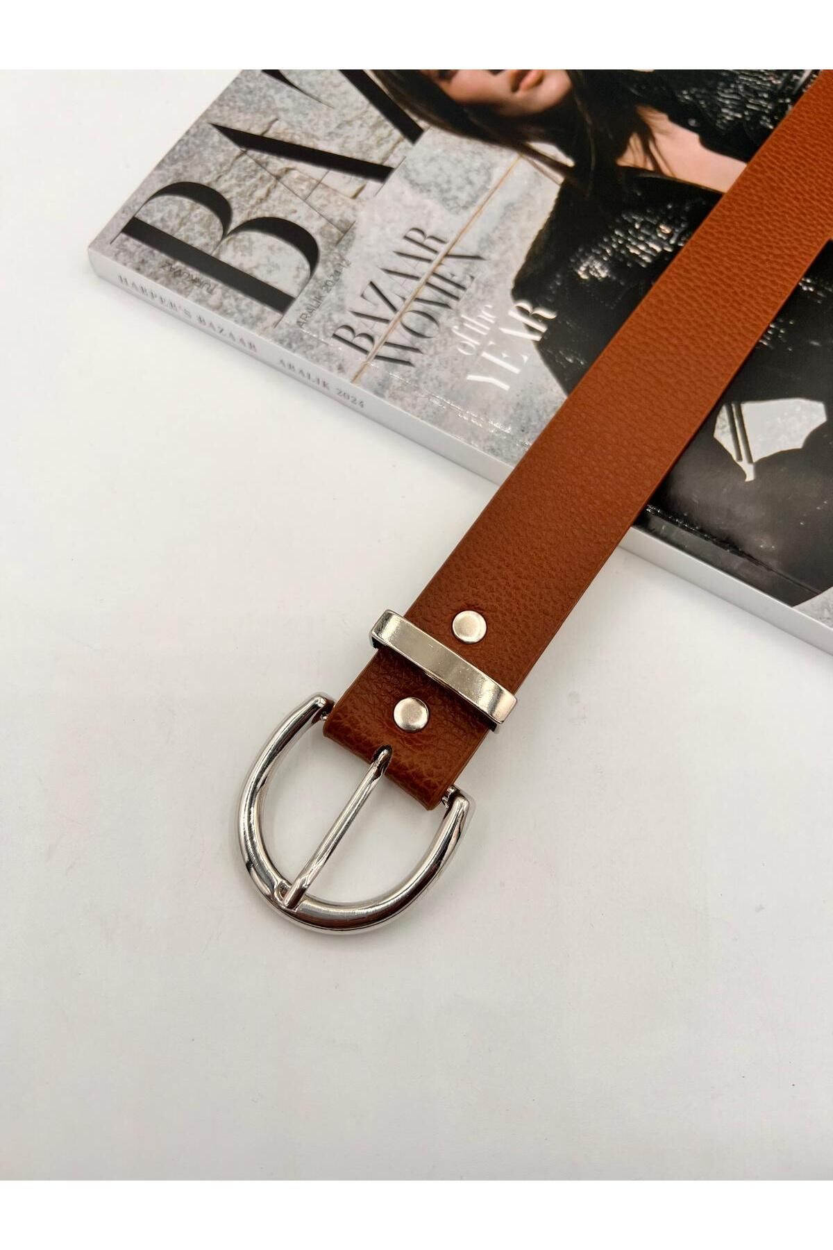NOİR LUXE Silver Tokalı Köprülü Kadın Kemer Pantolon Kemeri Elbise Kemeri Gömlek Kemeri Ceket Kemeri