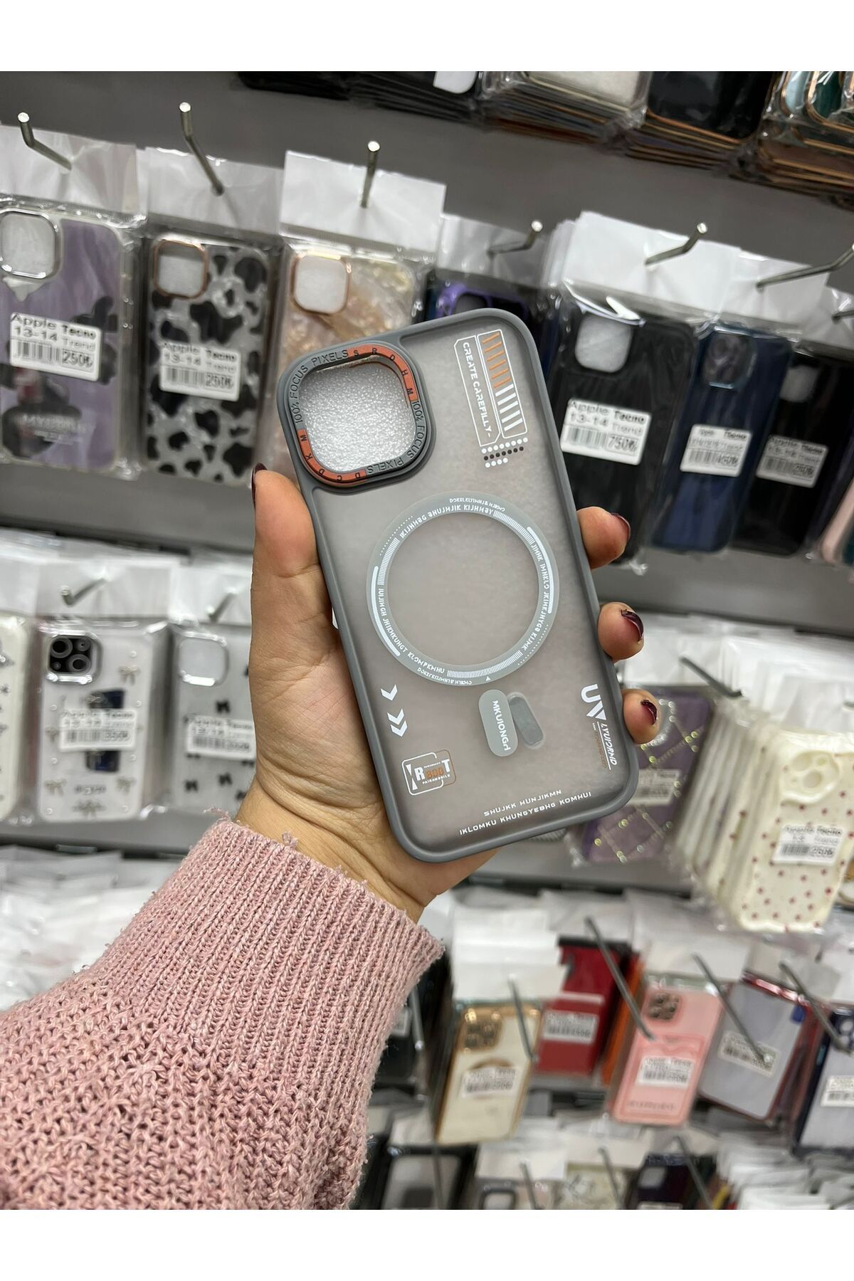 TECNOTREND Apple İphone 15 yazılı magsafe özelikli silikon kılıf