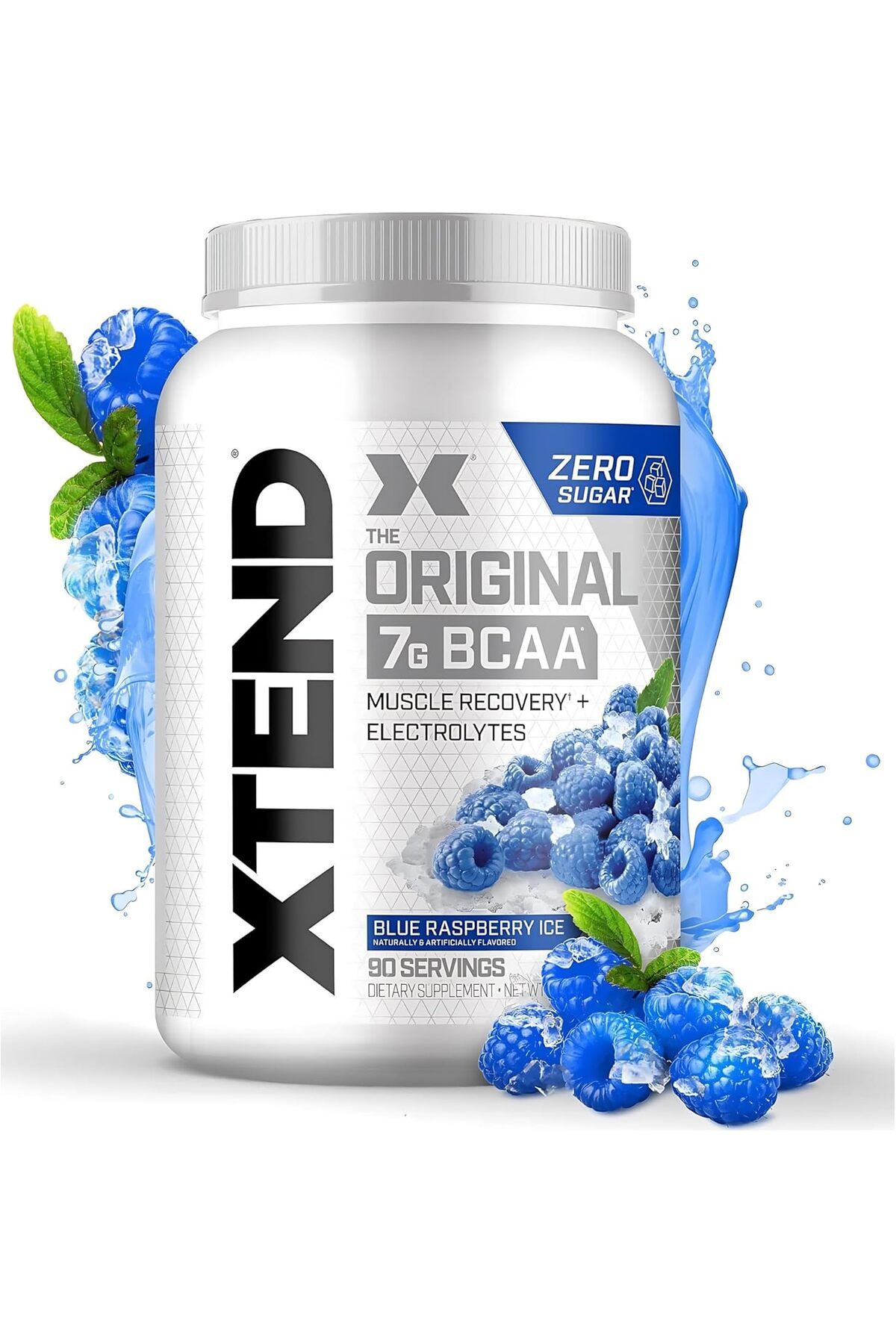 xtend-Original BCAA Powder Blue Raspberry Ice - ZERO CALORIE, ZERO CARB, ZERO SUGAR - Post Workout M 3