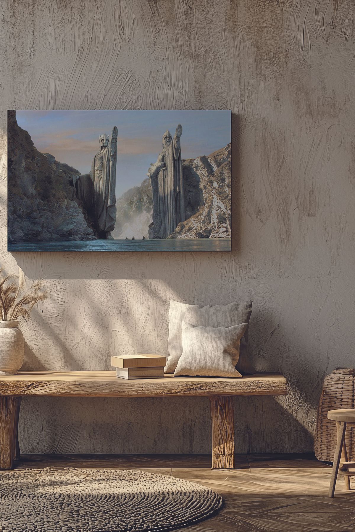 Store Argonath'ın Gölgesi: Orta Dünya'nın İhtişamı Premium Kanvas Tablo