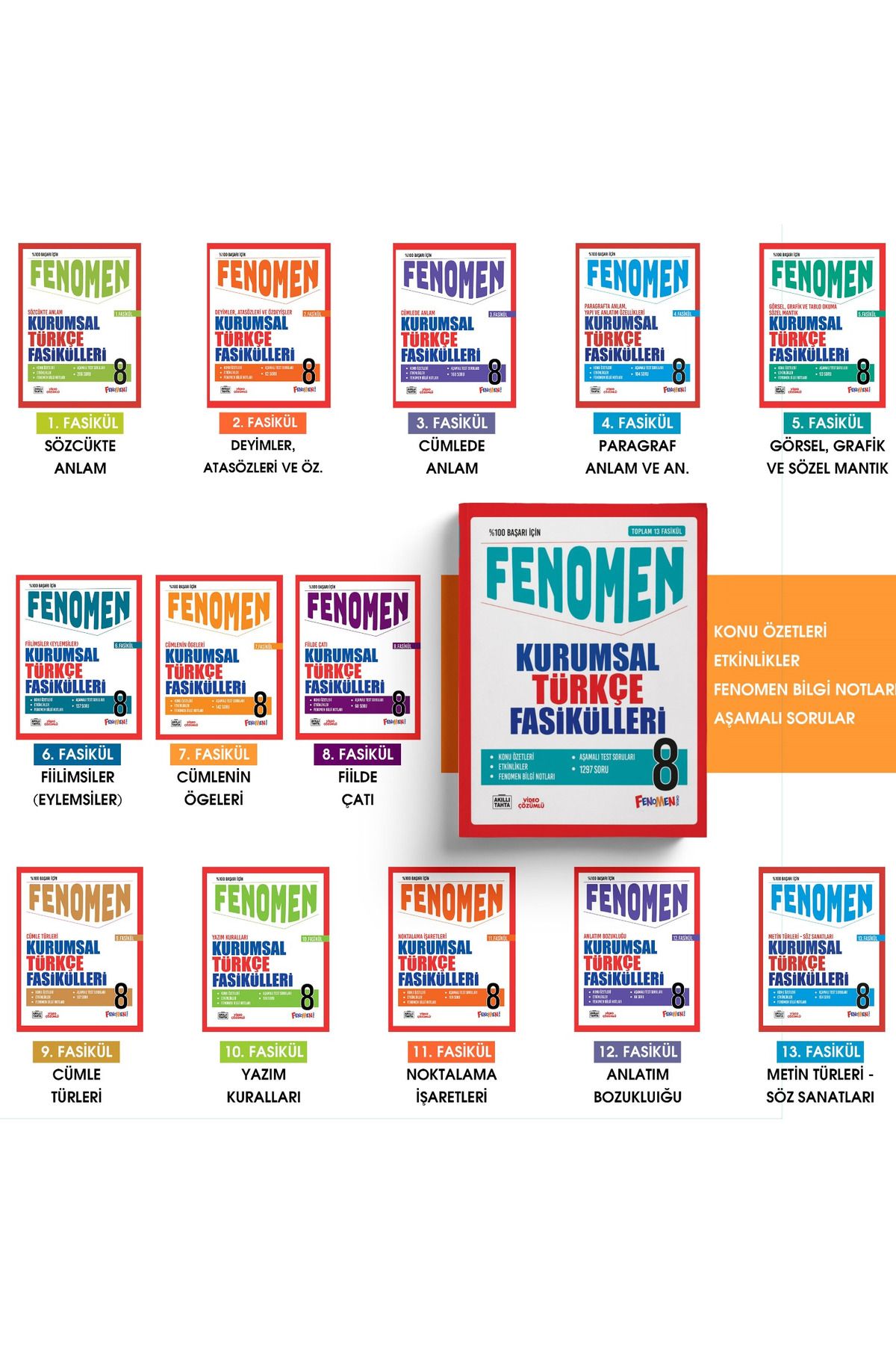 fenomen okul FENOMEN 8 KURUMSAL TÜRKÇE FASİKÜLLERİ (1-13. FASİKÜL)