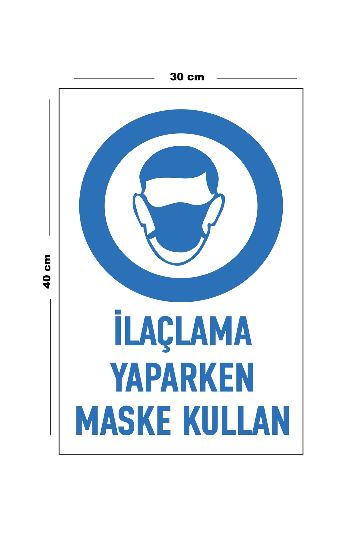 Lucena-Metal While Spraying Use Mask 30cm X 40cm A3 Size Warning Sign Directional Signboard 1