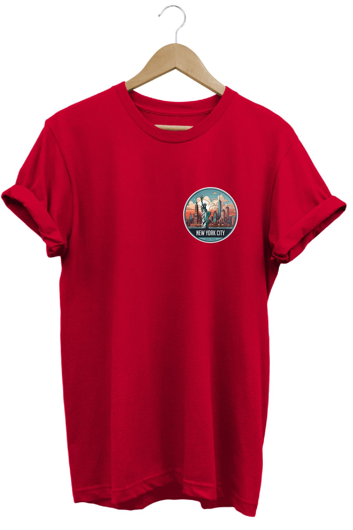 remonz Şehirler Serisi New York Baskılı %100 Pamuk Regular Fit Bisiklet Yaka T-shirt