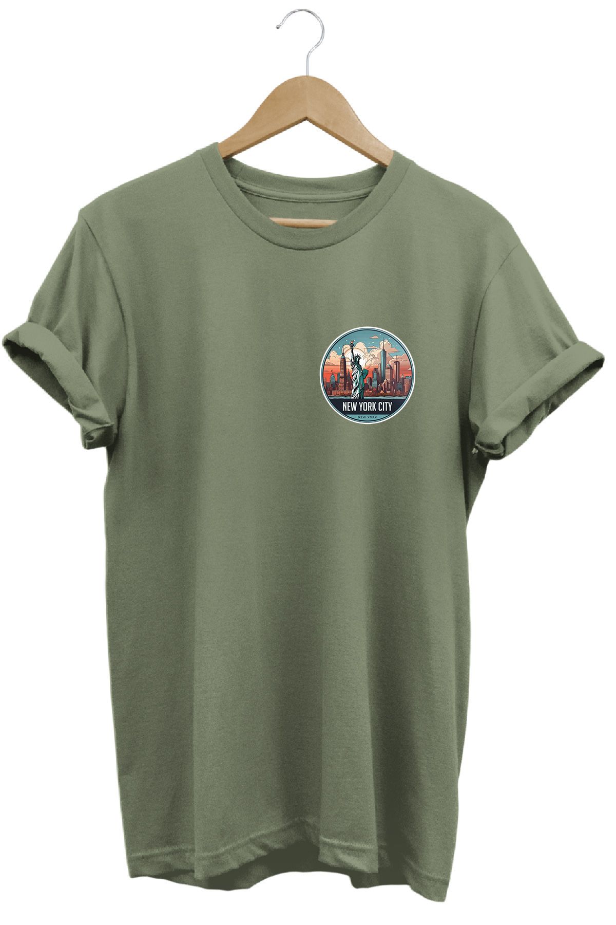 remonz Şehirler Serisi New York Baskılı %100 Pamuk Regular Fit Bisiklet Yaka T-shirt