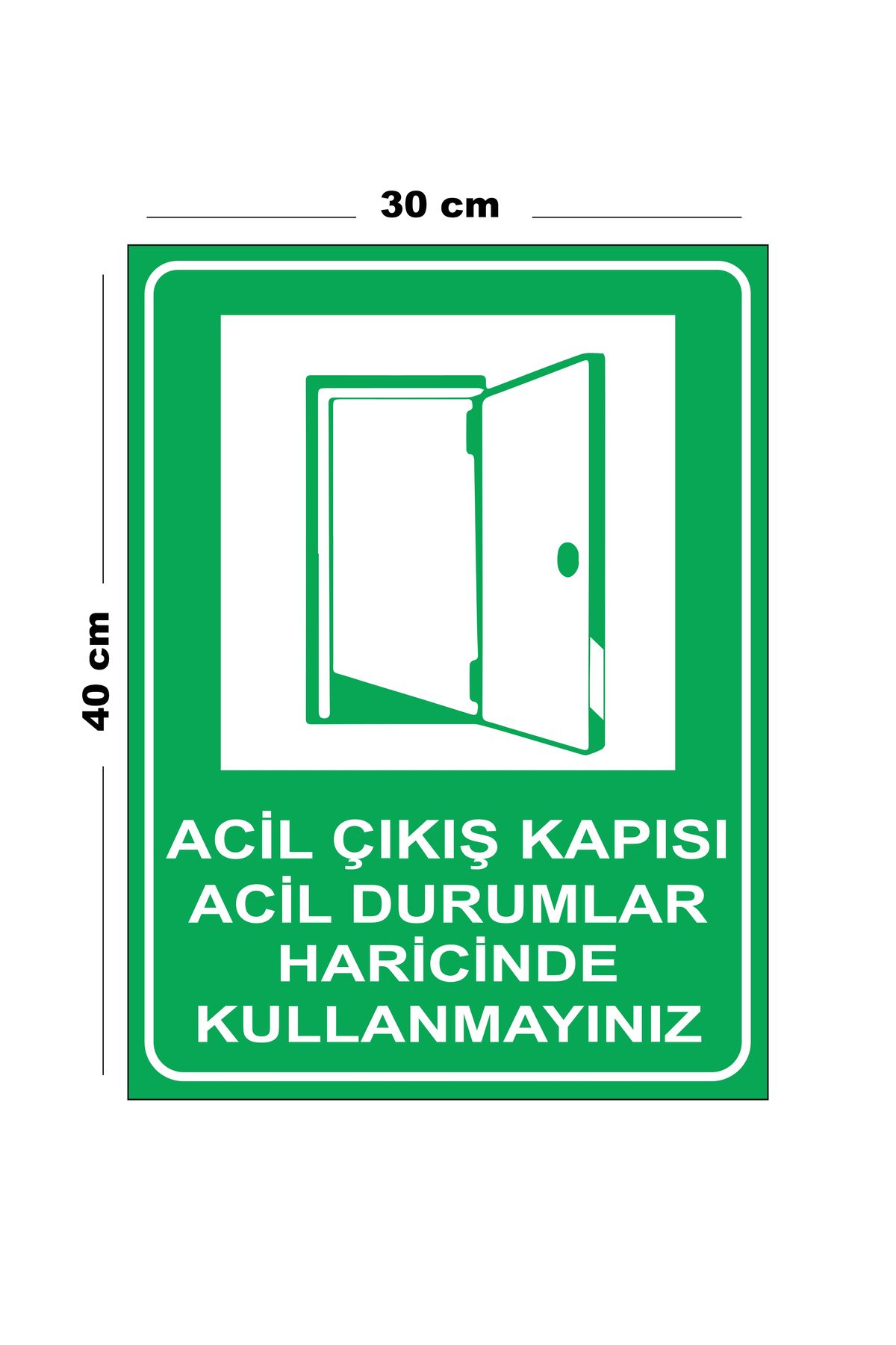 Lucena-Metal Emergency Exit Door Not to Use in Emergencies Outside 30cm X 40cm A3 Size Warning 1