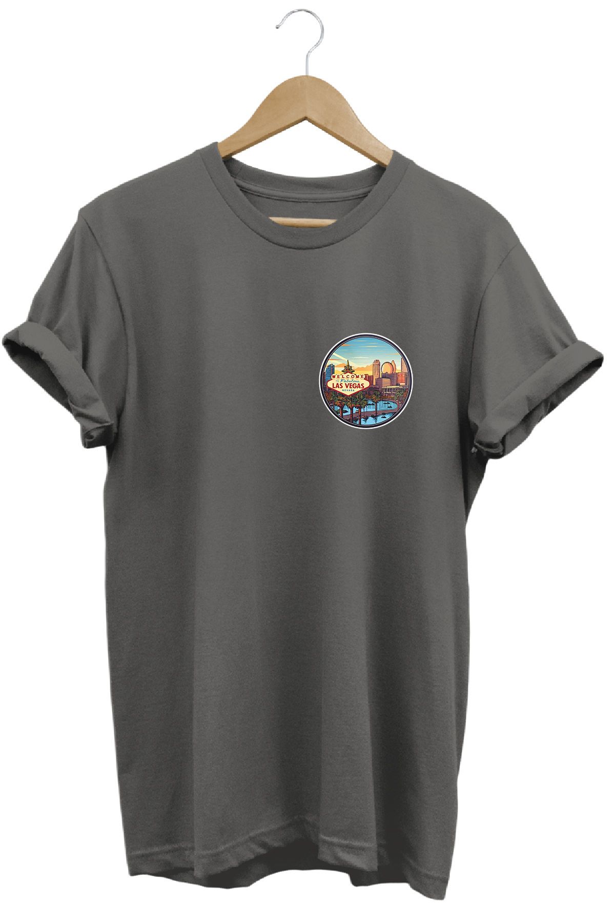 remonz Şehirler Serisi Miami Baskılı %100 Pamuk Regular Fit Bisiklet Yaka T-shirt
