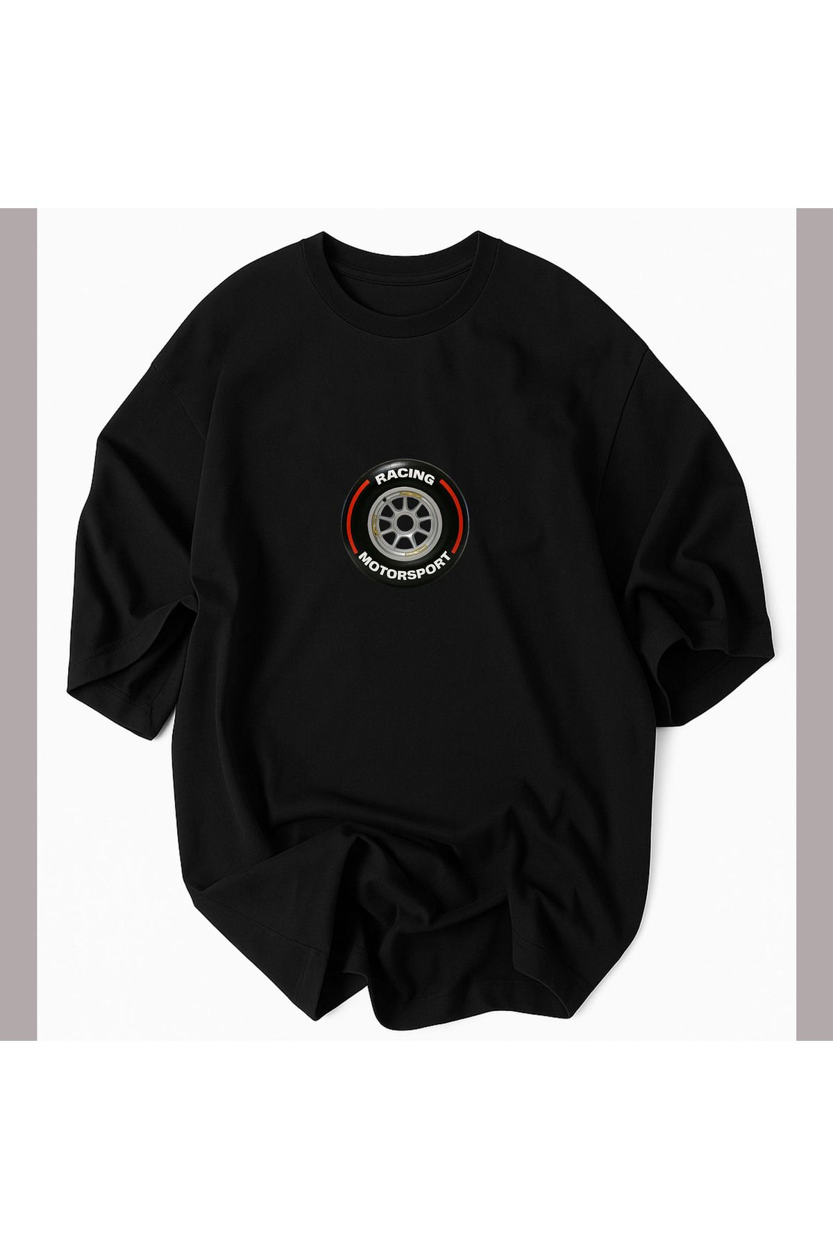 Racıng Oversize RACING Motorsport Tişörtleri - RACING® Resmi Koleksiyon - Jant Lastik %100 Pamuk T-Shirt