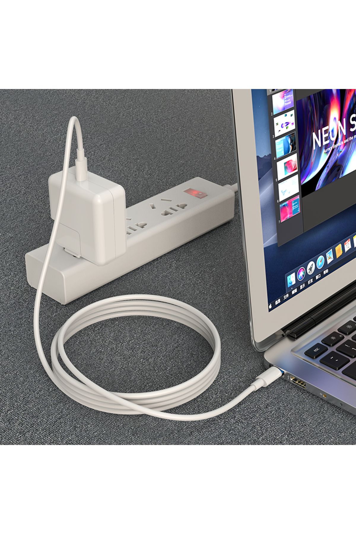 Borofone-Cablu de date și încărcare Laptop Tabletă Smartphone Alimentare 100 W USB Tip-C la USB Tip-C 2M 5A Borofone 7