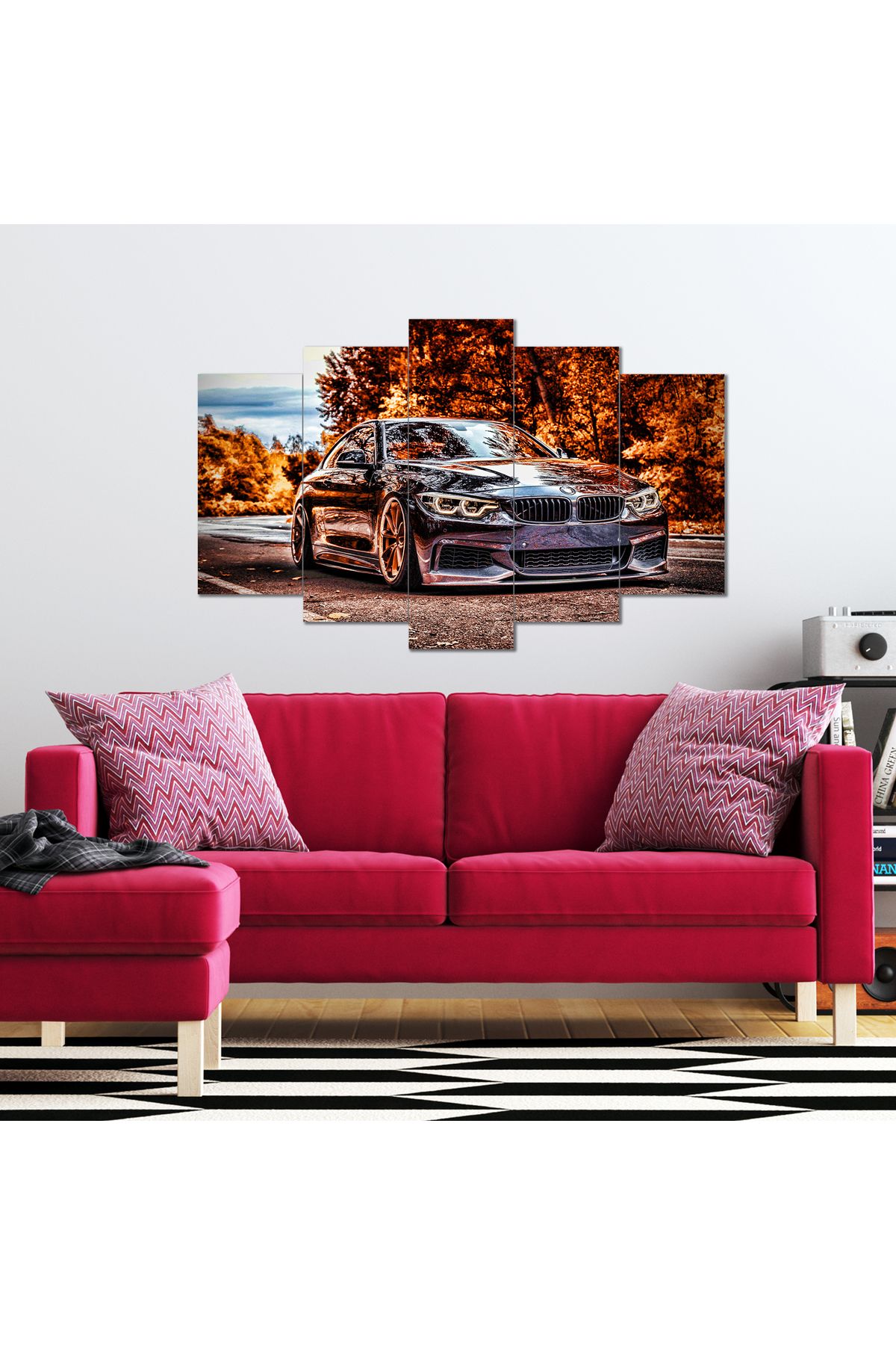 hepsidahilcom BMW Görselli 5 Parça MDF Tablo