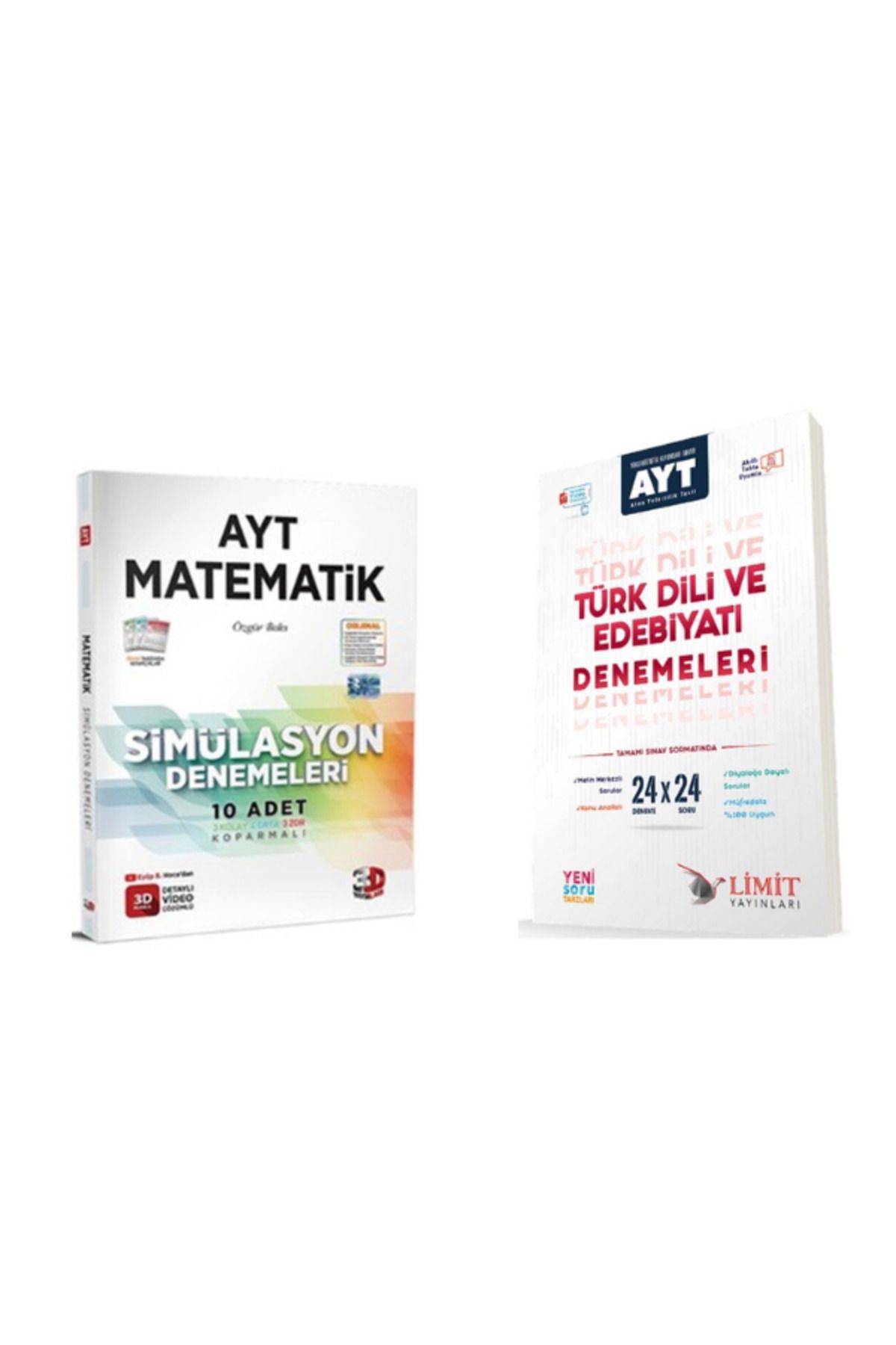 Yargı Yayınları 2025 3d ayt matematik deneme ve limit ayt edebiyat deneme