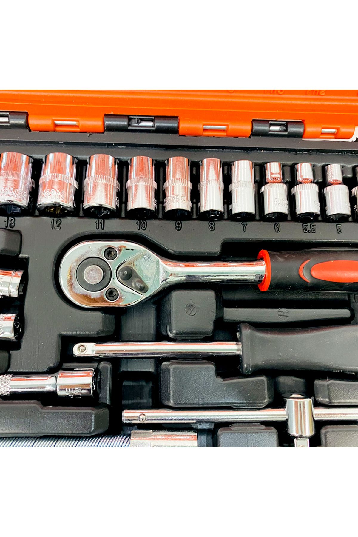 SHUNDA-53PCS 1/4" Drive Socket Set, CR-V Chrome Vanadium, Professional Quality, Compact Tool Kit 4