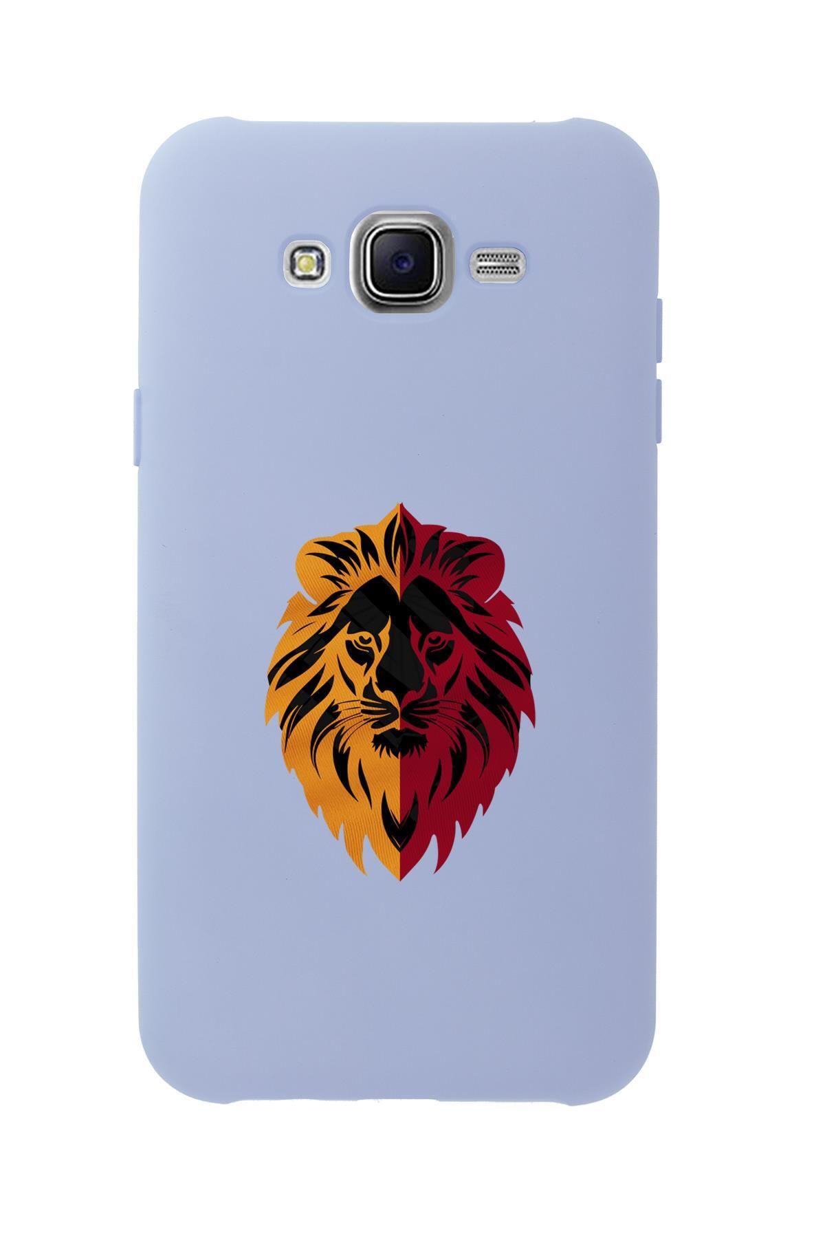 mooodcase Samsung J7 Core Uyumlu Sarı Kırmızı Aslan Desenli Premium Silikonlu Telefon Kılıfı