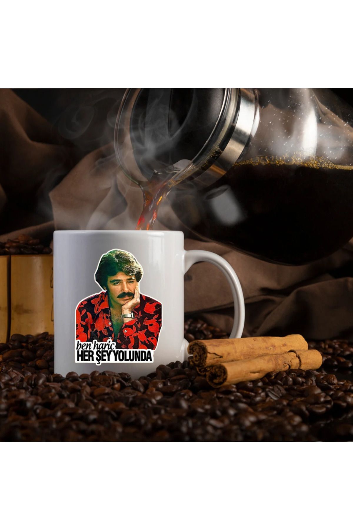ABC Ben hariç herşey yolunda Müslüm gürses yazılı resimli kupa mug bardak