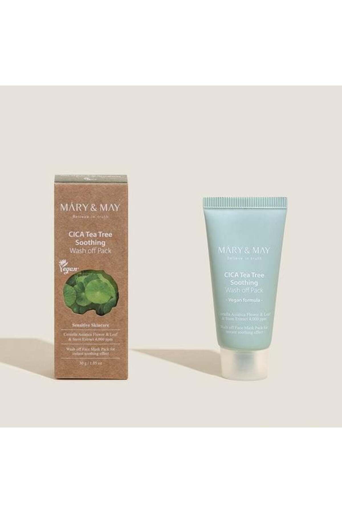 Mary & May Masca De Față Vegană Cica Teatree Soothing Wash-off, Mary&may, 30g - One Size