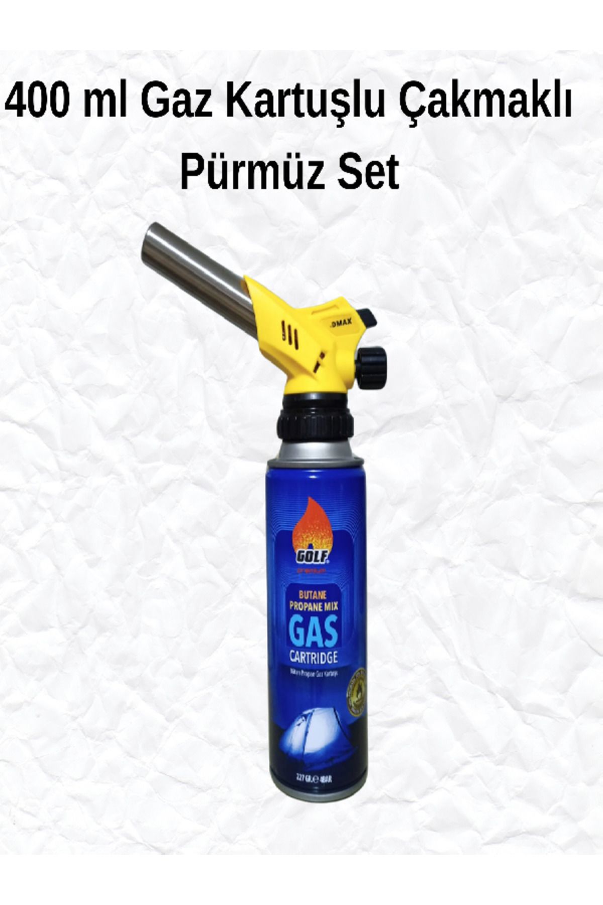 DMAX 400 ml Gaz Kartuşlu Çakmaklı Pürmüz Set