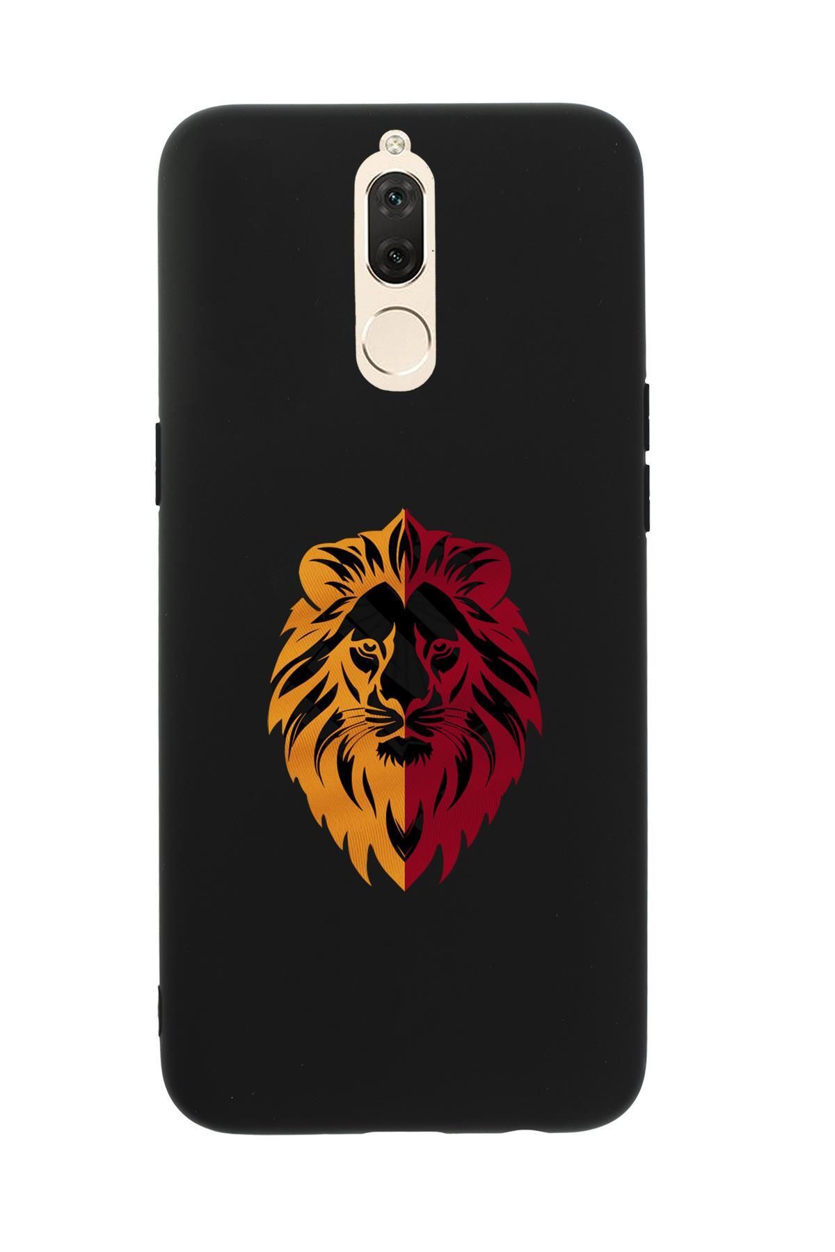 mooodcase Huawei Mate 10 Lite Uyumlu Sarı Kırmızı Aslan Desenli Premium Silikonlu Telefon Kılıfı