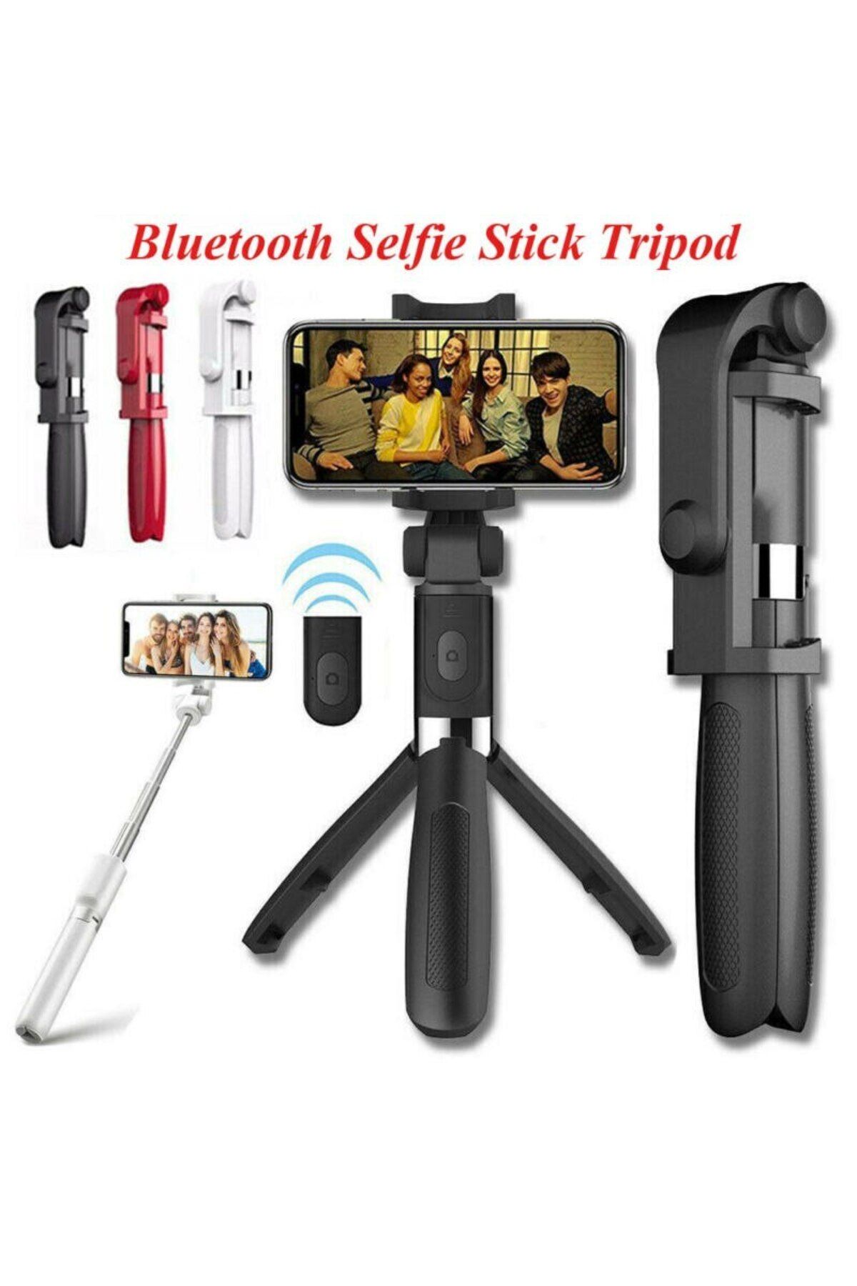 POEBGO FAMİLY'S Selfie Stick L01 Bluetooth Kumandalı Selfie Çubuğu Tripod Monopod (5162)