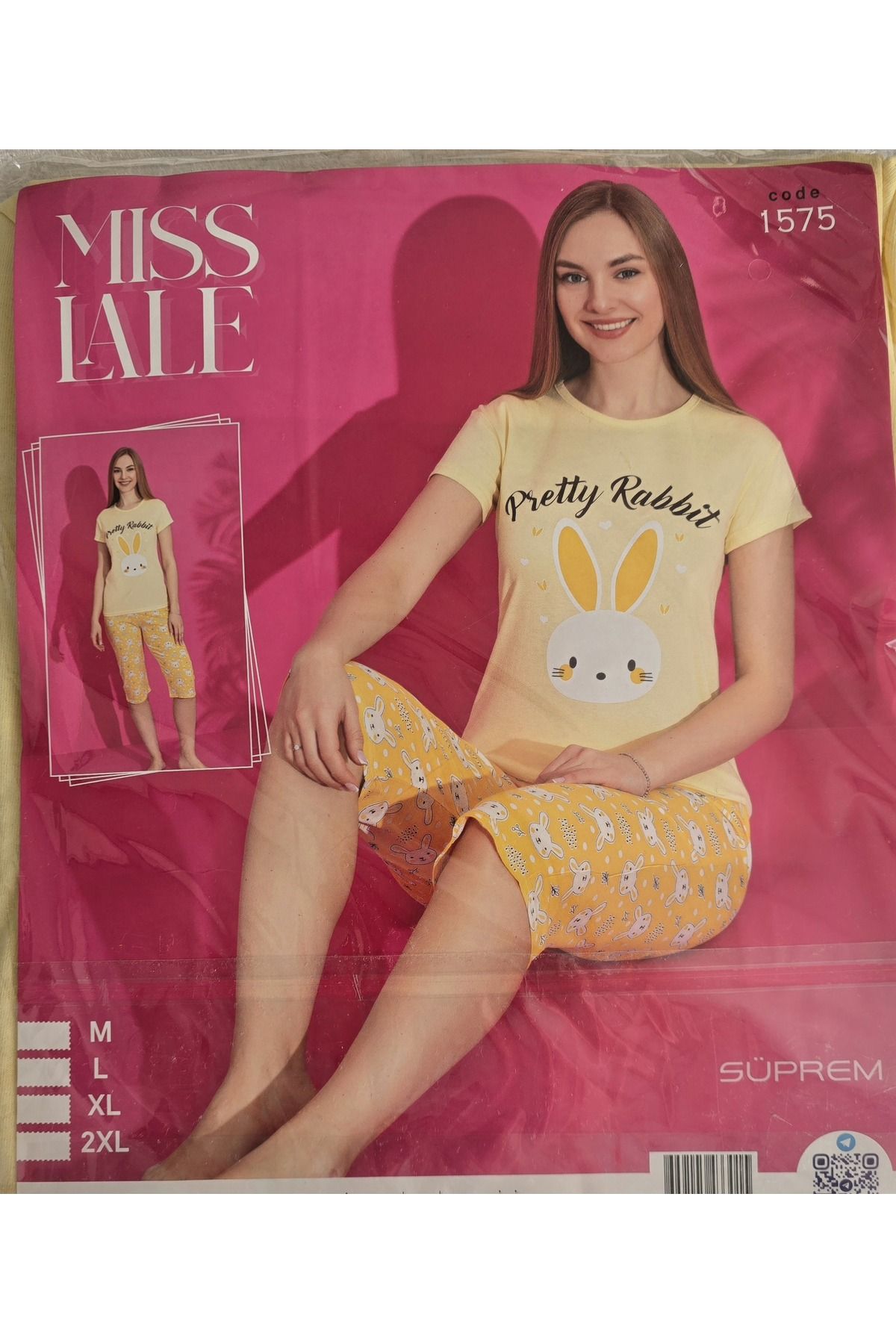 Miss Lale Pijama Kadın Kısa Kollu Kapri Pijama Takımı