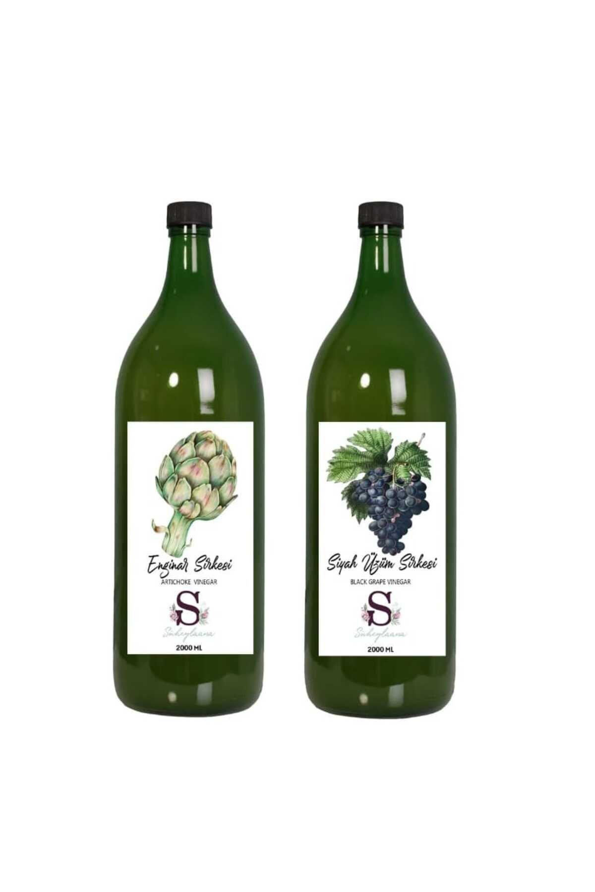 Süheylaana Doğal Enginar Sirkesi 2000 Ml - Doğal Siyah Üzüm Sirkesi 2000 Ml