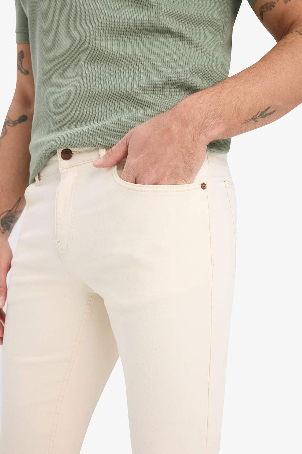 DeFacto Slim Fit Jean Bermuda Şort B0380AX25SM görsel 7