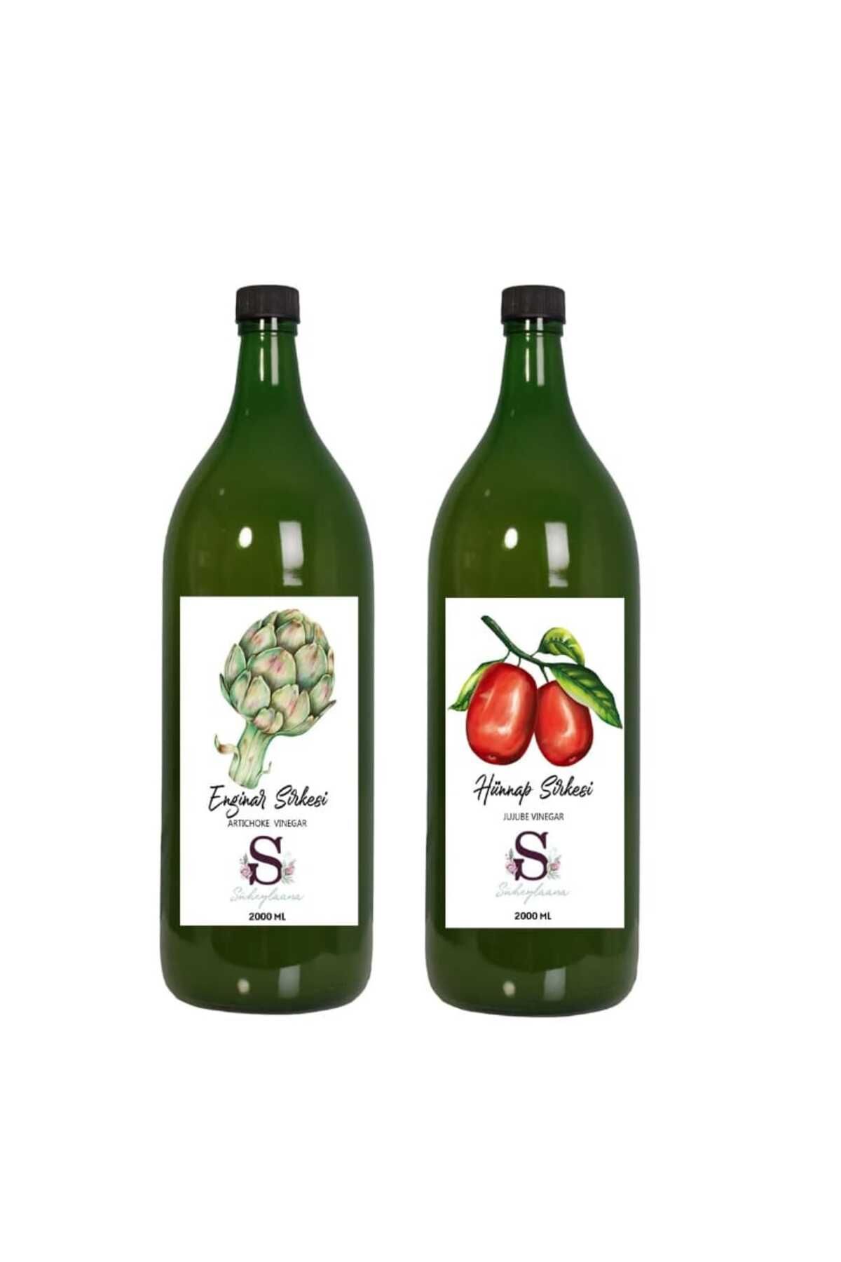 Süheylaana Doğal Enginar Sirkesi 2000 Ml - Doğal Hünnap Sirkesi 2000 Ml