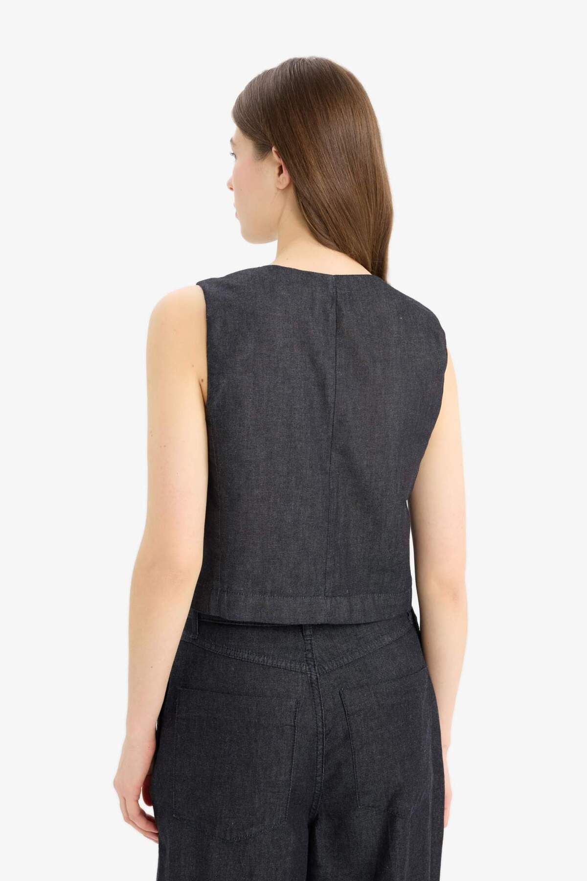 DeFacto-Soft Jean Vest E5798Ax25Sp 8