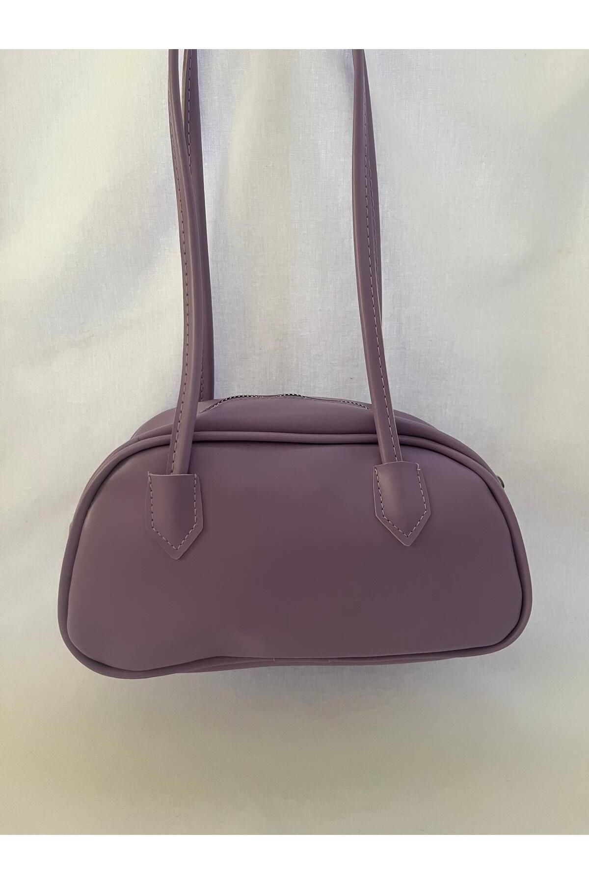 GlamShop Kadın Lila Tek gözlü Omuz Çantası