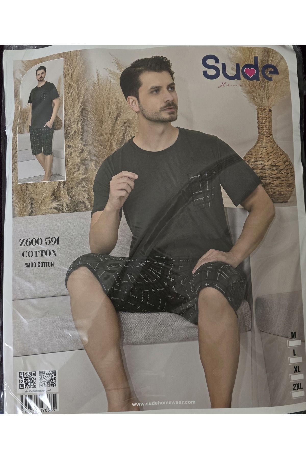 Sude Erkek Kapri Kısa Kol Pijama Takımı
